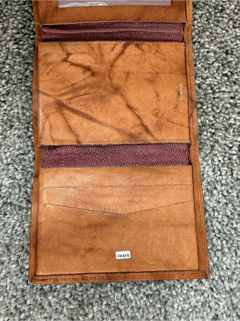 Vintage Rolfs Tri-Fold Leather Wallet